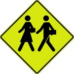 Signal avancé de zone scolaire (droite)