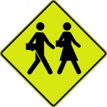 Signal avancé de zone scolaire (gauche)