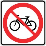 Interdiction cyclistes
