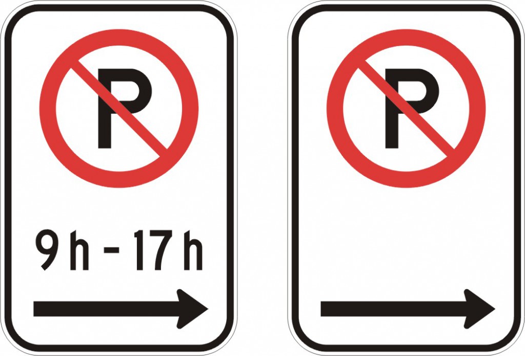 Interdiction de stationner (droite)