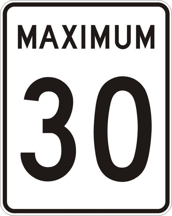 Maximum 30 km:h