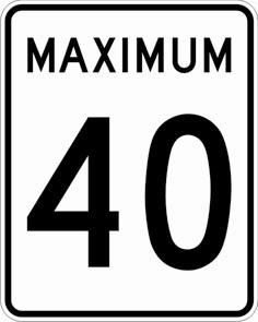 Maximum 40 km:h
