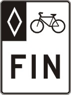 Fin de voie réservée aux vélos